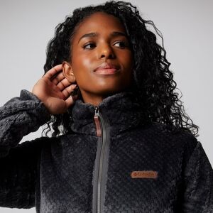 Columbia Women's Black Fleece Fireside Jacket Shark Grey - Small